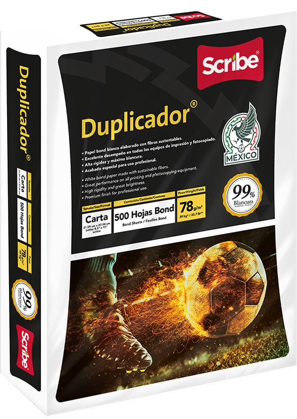 Bond Duplicador pack c/500 37kg Blanco 99% Carta 75g Scribe® 5236 Resma 7502233377438 01