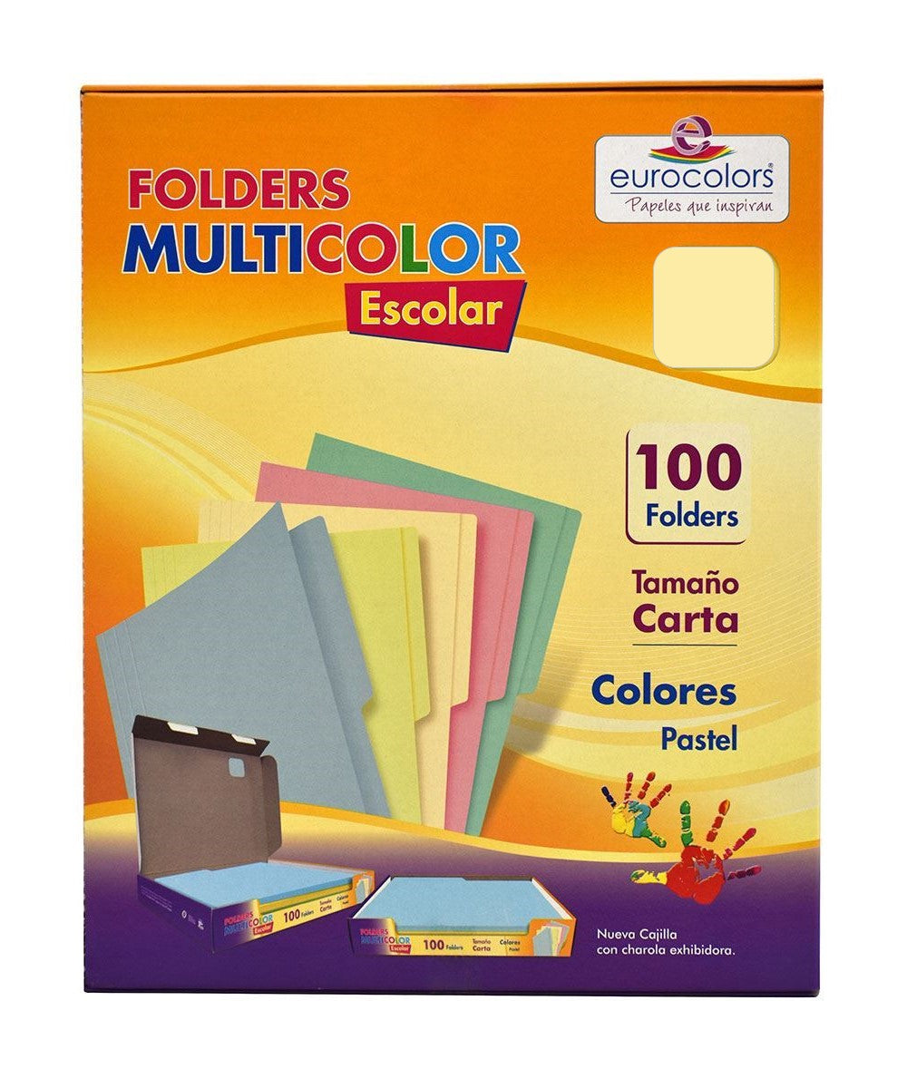 Fólder Multicolor c/100 Crema Carta eurocolors PU0036 Caja 7501454604187