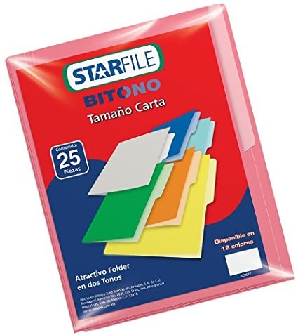 Fólder Bitono Starfile® pack c/25 Rosado Carta STARfile® PH0074 Paquete 7501454572226 01