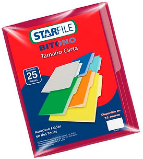 Fólder Bitono Starfile® pack c/25 Borgoña Carta STARfile® PH0086 Paquete 7501454572349 01