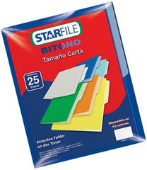Fólder Bitono Starfile® pack c/25 Azul Oscuro Carta STARfile® PH0088 Paquete 7501454572363 01
