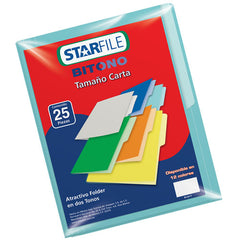 Fólder Bitono Starfile® pack c/25 Aqua Carta STARfile® PH0092 Paquete 7501454572400 01