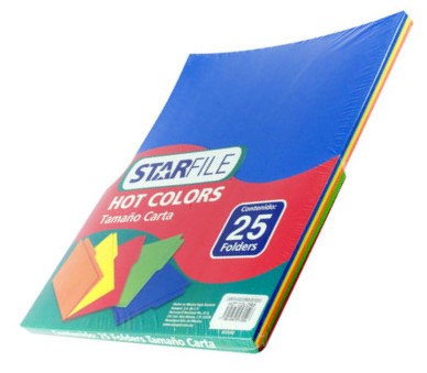 Fólder Color Hot Colors pack c/25 Arcoíris (5) Carta STARfile® PH0040 [Paquete] 7501454571526 2