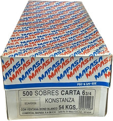 Sobre c/Ventana Plus Ultra C. 54kg Blanco Bond Carta 6¾ Mapasa® SCAVEK54 [Sobre] 7501454510280 2