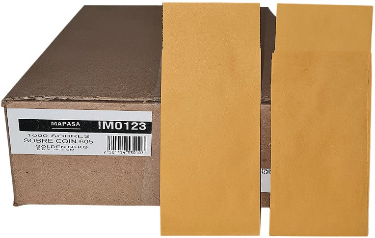 Sobre Bolsa Coin 605 pegue bilateral 60kg Golden Kraft 8.8×16.4cm Mapasa® IM0123 [Sobre] 7501454530103