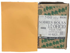 Sobre Bolsa 606 ½ Oficio 60kg Golden Kraft 19.1×26.7 Mapasa® IA0030 [Sobre] 7501454567666 2