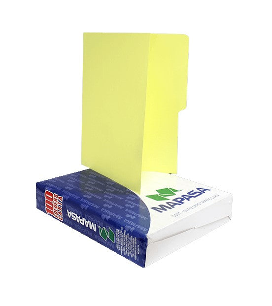 Fólder Tradicional/Premium c/100 Canario Oficio Mapasa® PC0006 Caja 7501454560063 01