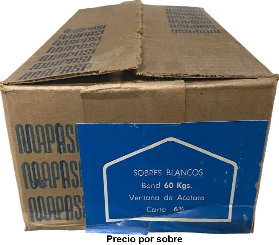 Sobre c/Ventana Plus Ultra C. 60kg Blanco Bond Carta 6¾ Mapasa® HA0033 [Sobre] 7501454510303 2