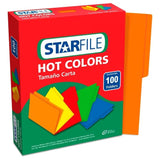 Fólder Color Hot Colors pack c/100 Naranja Carta STARfile® PH0027 Caja 7501454570260 01