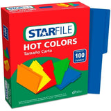 Fólder Color Hot Colors pack c/100 Azul Carta STARfile® PH0026 Caja 7501454570222 01