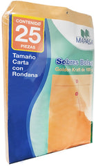 Sobre Bolsa c/Rondana Carta 105g pack c/25 80kg Golden Kraft 23×30.5cm Mapasa® IA0330 [Paquete] 2