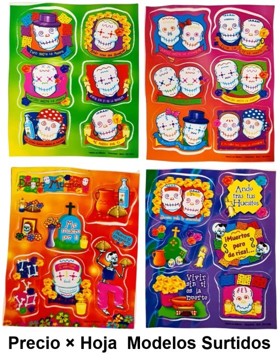 Calcomanía en Vinil Día de Muertos Calaveras 109×131mm granmark® 145 [Hoja]