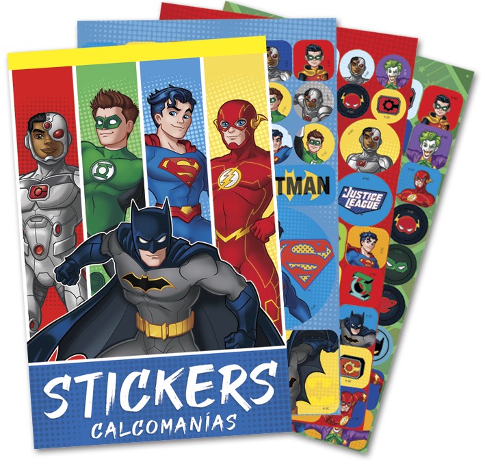 Calcomanía Block Liga de la Justicia c/250 en 6 hojas 15×23.1cm granmark® 152-758 Pieza 751214785701