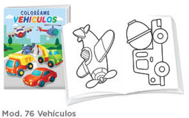 Cuaderno p/Colorear Vehículos c/16 Paginas Carta granmark® 776-76 Pieza 751214797445 01