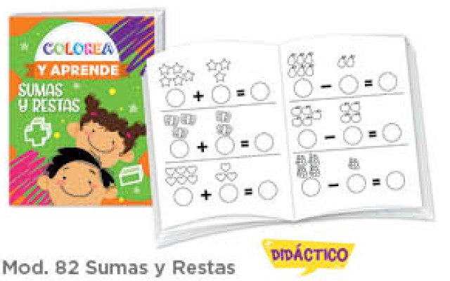 Cuaderno p/Colorear Sumas y Restas c/16 Paginas Carta granmark® 776-82 Pieza 751214906823 01