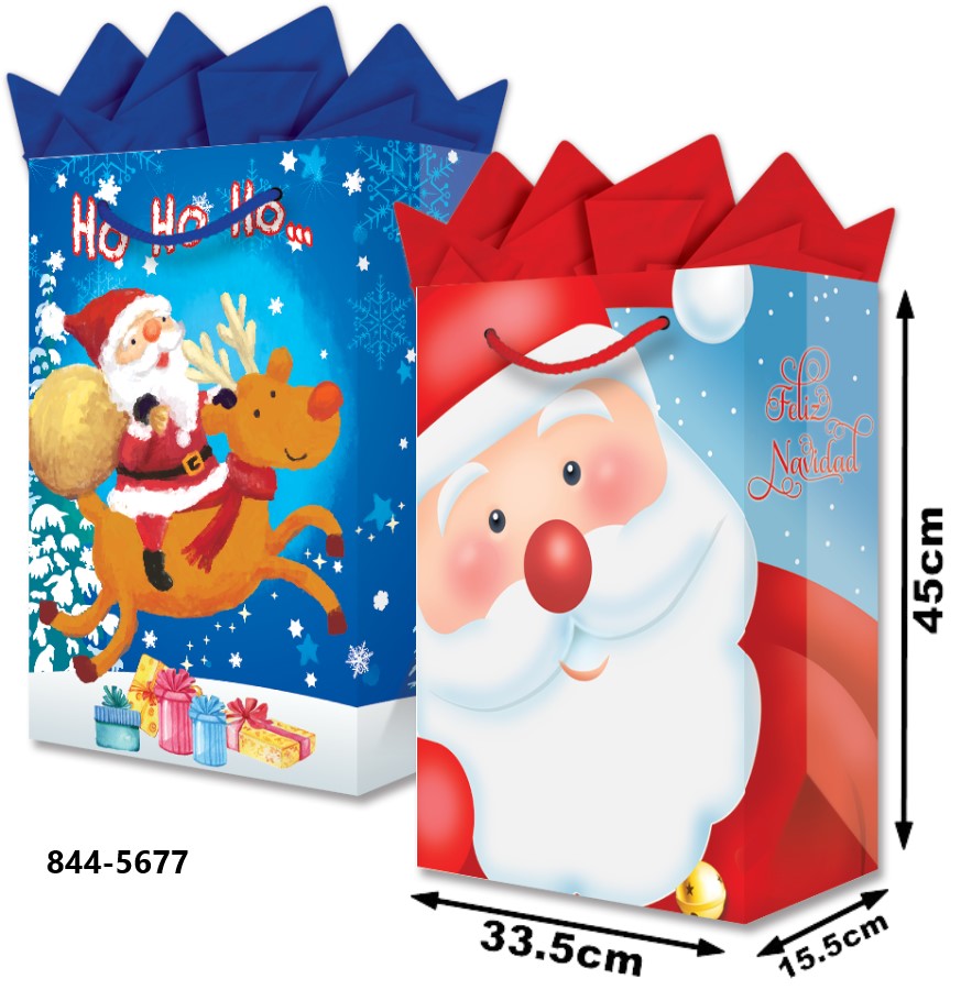 Bolsa p/Regalo Navidad Santa Jumbo 33½×45+15½ granmark® 844-5677/6 Pieza 751214647030 01
