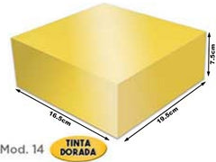 Caja Cartón Armada Navida Oro Media 16½×19½×7 granmark® 506/14 Pieza 751214909701 01