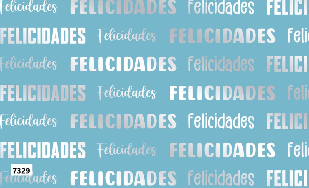 Papel p/Regalo Festejos Felicidades Plata 70×51.3cm granmark® 930-7329 Hoja 751214170354 01