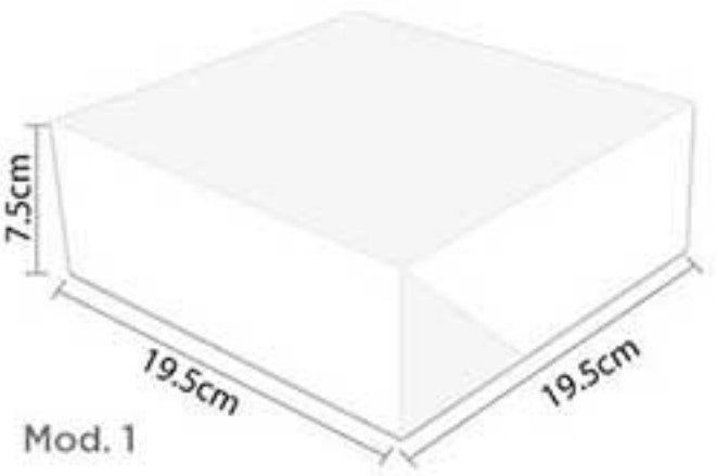 Caja Cartón Armada Blanco Grand 19½×19½×7 granmark® 507/1 Pieza 751214799043 01