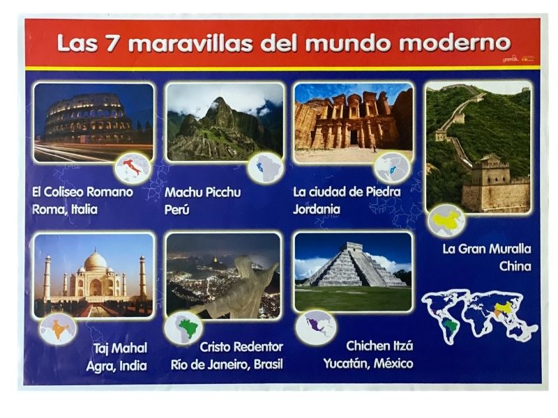 Póster Didáctico Las7 Maravillas del Mundo 70×50cm granmark® 1345-59 Pieza 751214297037 01