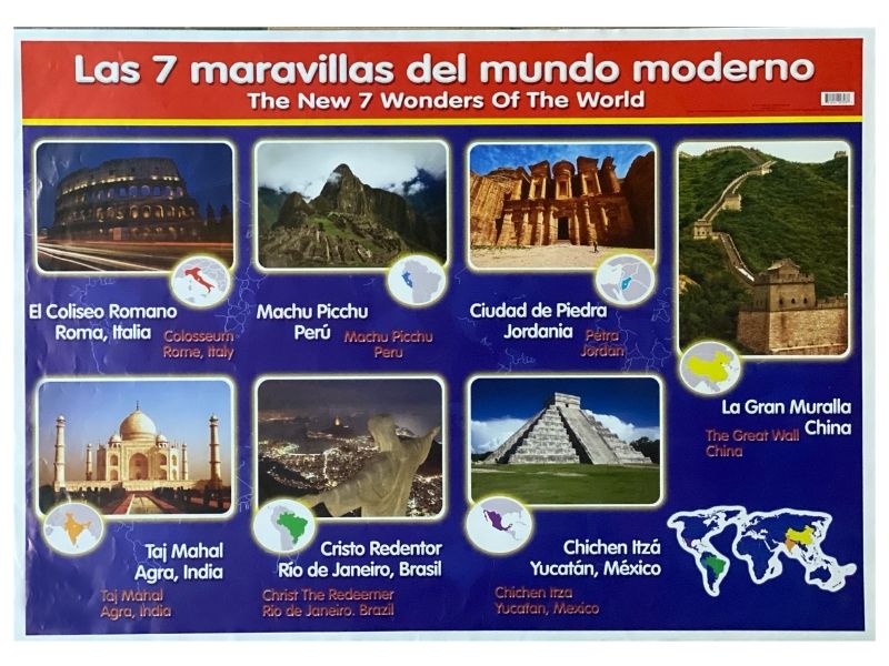 Póster Didáctico Las7 Maravillas del Mundo 70×50cm granmark® 1345-59 Pieza 751214297037 02