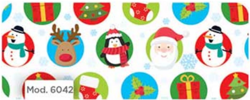 Papel p/Regalo Navidad Patrón Circulos 70×51.3cm granmark® 930-6042 Hoja 751214157515 01