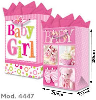 Bolsa p/RegaloTodaOcasión Bebe Fotos Rosa Media 20×26+10½ granmark® 846-4447/6 Pieza 751214606839 01