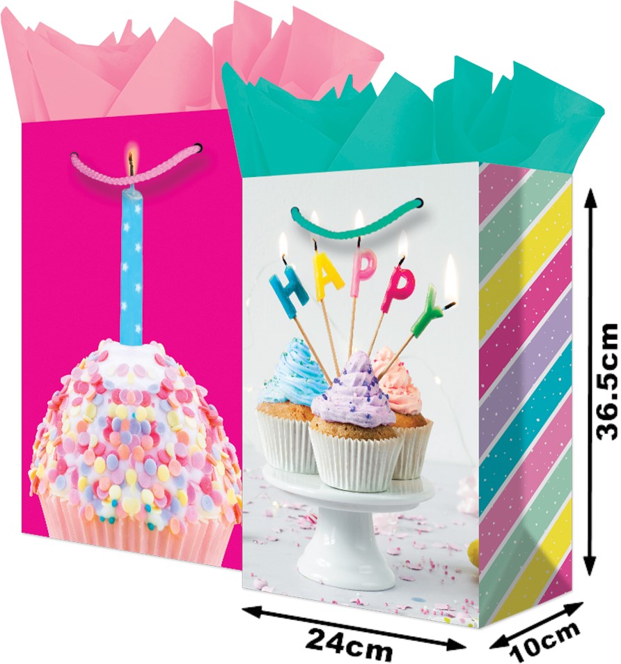 Bolsa p/RegaloTodaOcasión Cup Cakes Grand 24×36½+10 granmark® 845-6024/6 Pieza 751214660510 01