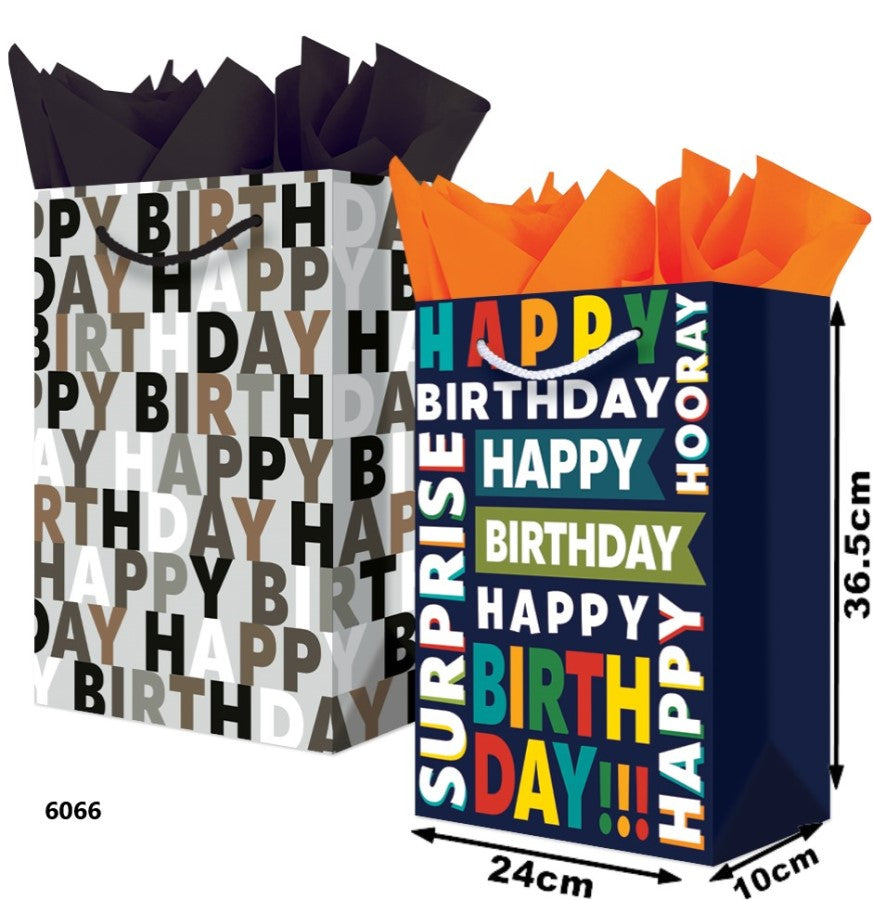 Bolsa p/RegaloTodaOcasión Happy B-Day Grand 24×36½+10 granmark® 845-6066/6 Pieza 751214662002 01