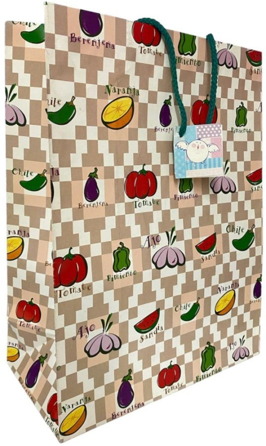 Bolsa p/Regalo Verduras y Autos Grande 27×36+13 Alca Impre [Pieza] 733170903061