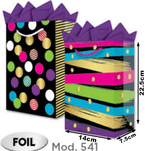 Bolsa p/RegaloTodaOcasión Patrones (Foli) Chica con Aplicación 14×22½+7½ granmark® 880-541/6 Pieza 7