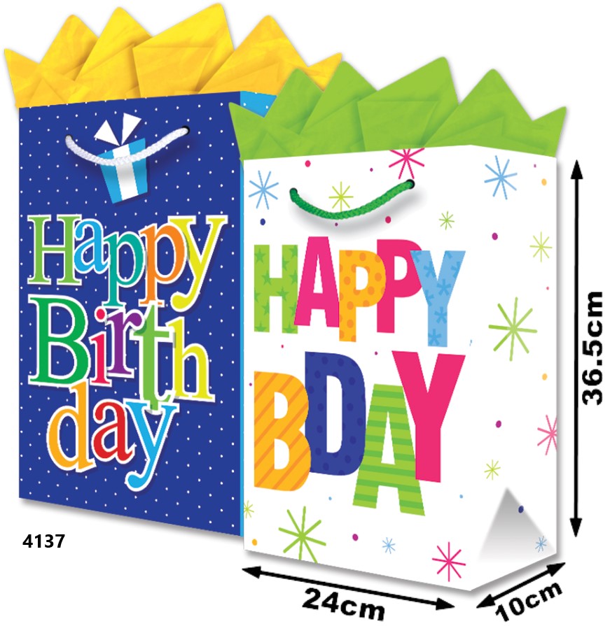 Bolsa p/RegaloTodaOcasión Felicidades Letras Juntas Grand 24×36½+10 granmark® 845-4137/6 Pieza 75121