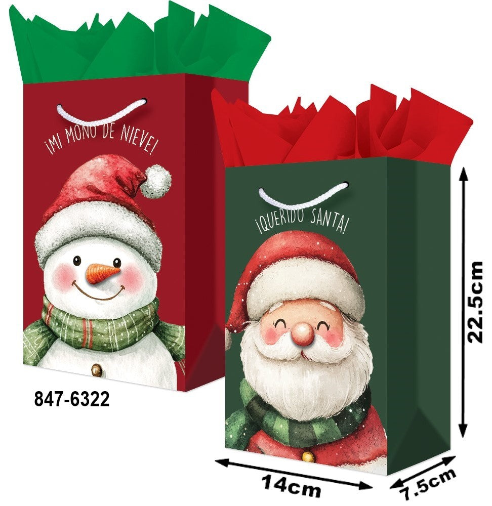 Bolsa p/Regalo Navidad Querido Santa Chica 14×22½+7½ granmark® 847-6322/6 Pieza 751214672247 01