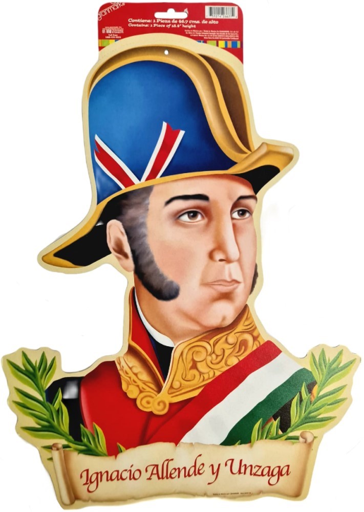 Adorno Fiestas Patrias Ignacio Allende y Unzaga Figur 46.7cm granmark® 6000-50 [Pieza] 751214512123 2