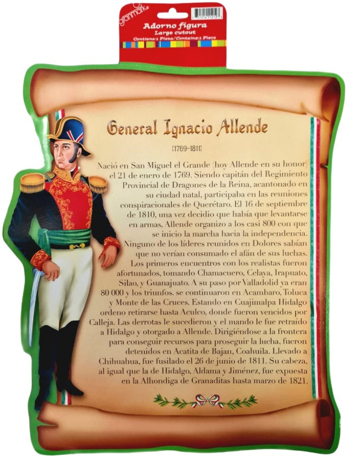 Adorno Fiestas Patrias Reseña Ignacio Allende Figur 40cm granmark® 6000 [Pieza]