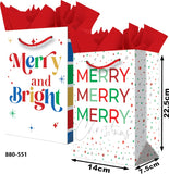 Bolsa p/Regalo Navidad Merry and Bright Chica con Aplicación 14×22½+7½ granmark® 880-551/6 Pieza 751