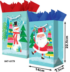 Bolsa p/Regalo Navidad Eileen Let It Snow Chica 14×22½+7½ granmark® 847-6179/6 Pieza 751214665102 01