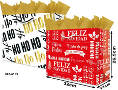Bolsa p/Regalo Navidad HoHoHo! – Frases Grand Boutique 32×26½+11 granmark® 842-6189/6 Pieza 75121466