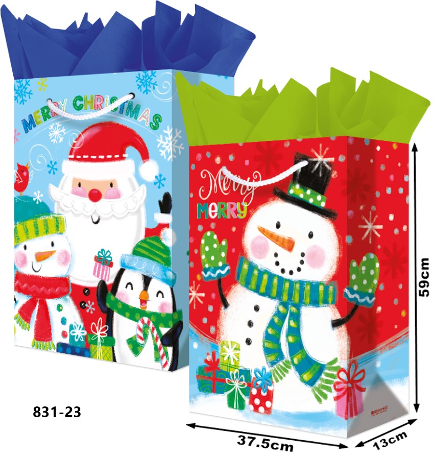 Bolsa p/Regalo Navidad Eileen Santa Amigo Mega 37½×59+13 granmark® 831-23/6 Pieza 751214666055 01