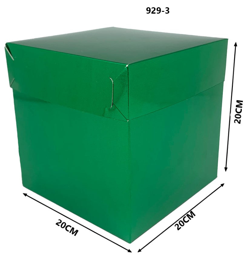 Caja Cartón Cubo Navidad Grand Verde Metalizad 20×20×20m granmark® 929-3/3 Pieza 751214666505 01