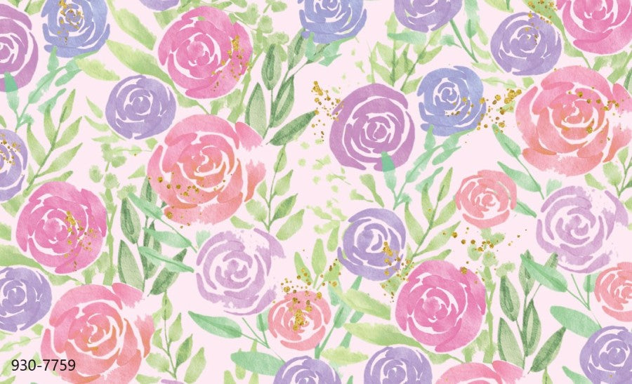Papel p/Regalo Festejos Flores Lilas Rosas 70×51.3cm granmark® 930-7759 Hoja 751214174819 01