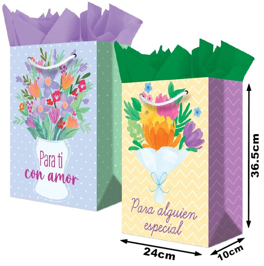 Bolsa p/RegaloTodaOcasión Bouquets Florales Grand 24×36½+10 granmark® 845-6257/6 Pieza 751214668615