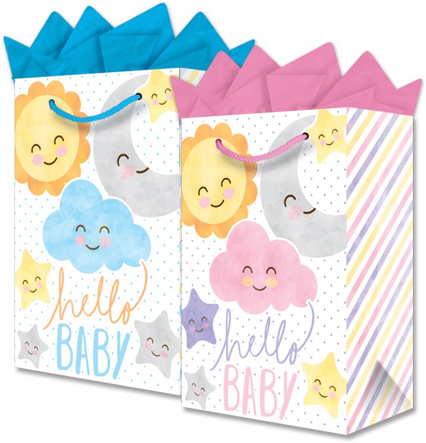 Bolsa p/RegaloTodaOcasión Nubecitas Niño Chica 14×22½+7½ granmark® 847-5038/6 Pieza 751214625878 01