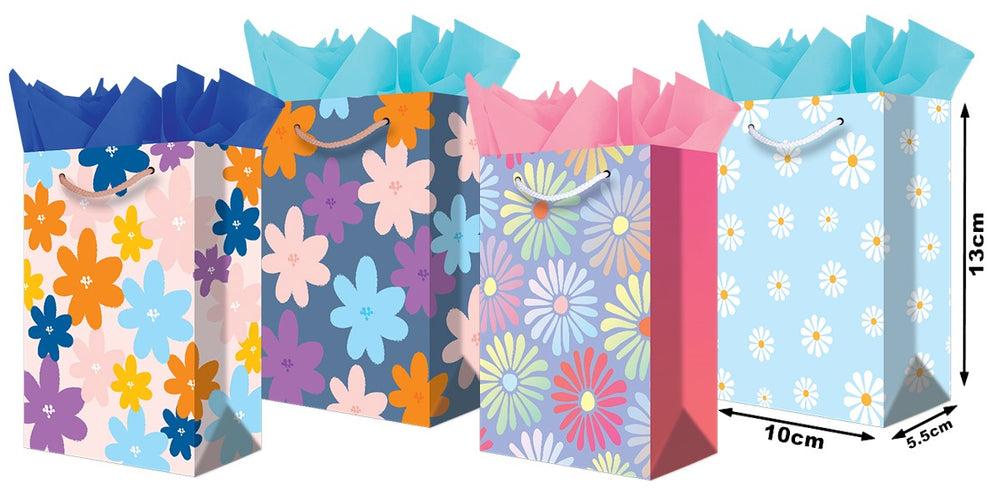 Bolsa p/RegaloTodaOcasión Flores y Rosas Mini 10×13+5cm granmark® 816-372/12 Pieza 751214669117 01