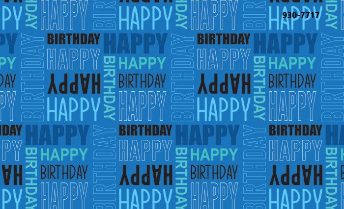 Papel p/Regalo Festejos Happy Birthday Azul Obscu 70×51.3cm granmark® 930-7717 Hoja 751214174352 01