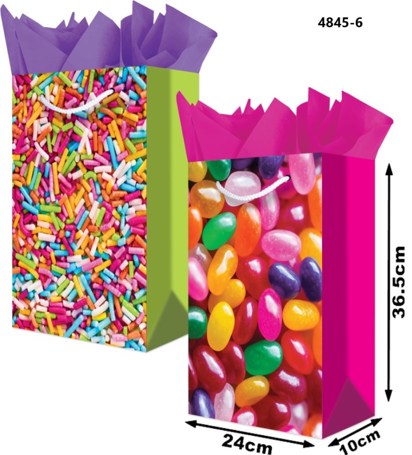 Bolsa p/RegaloTodaOcasión Dulces de Colores Grand Plastificado 24×36½+10 granmark® 4845-6/6 Pieza 75