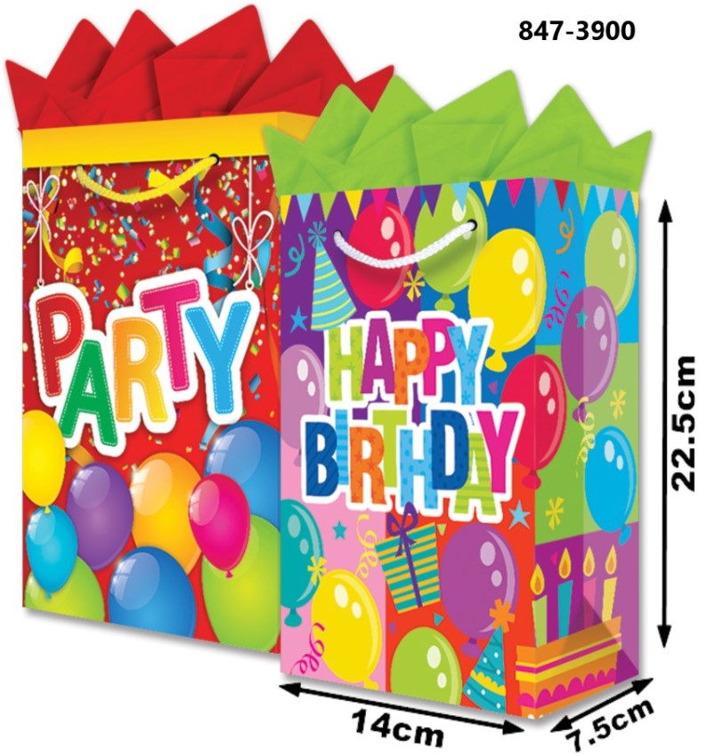 Bolsa p/RegaloTodaOcasión Globos Colores Chica 14×22½+7½ granmark® 847-3900/6 Pieza 751214480798 01