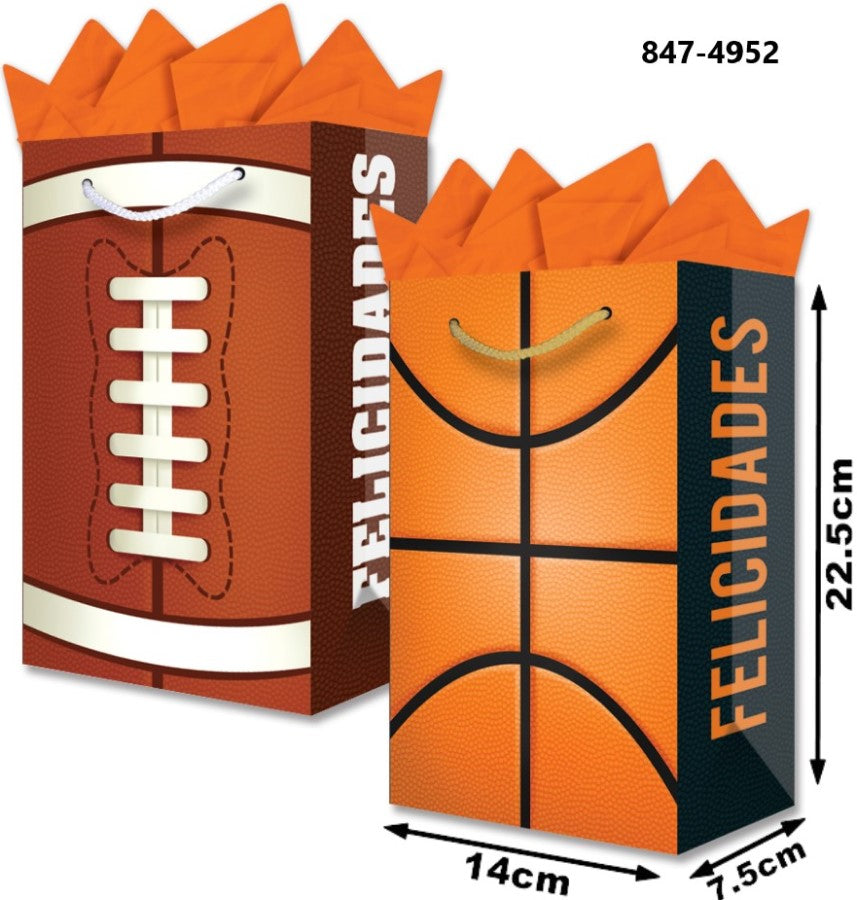 Bolsa p/RegaloTodaOcasión Deporte Americano Chica 14×22½+7½ granmark® 847-4952/6 Pieza 751214622938