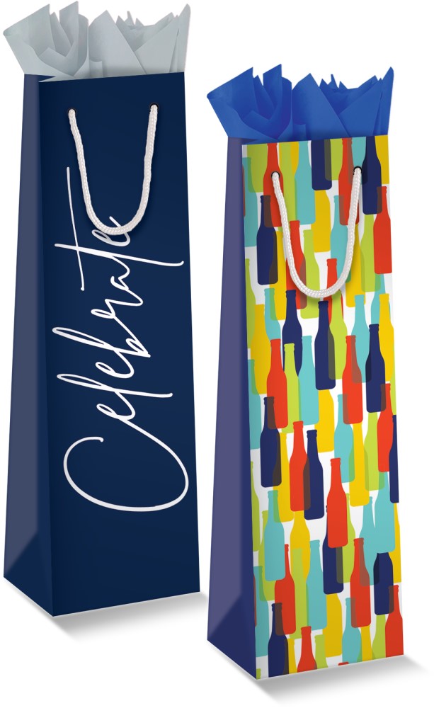 Bolsa p/RegaloTodaOcasión Celebrete Vino p/Botella 11×35+11cm granmark® 836-29/6 Pieza 751214664280