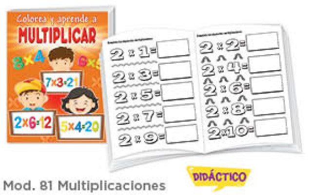 Cuaderno p/Colorear Multiplicaciones c/16 Paginas Carta granmark® 776-81 Pieza 751214906816 01